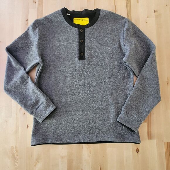 Descendant Of Thieves Other - Descendant of Thieves Men's Grey Relaxed Crew Neck Pullover Sweater Thumb Holes